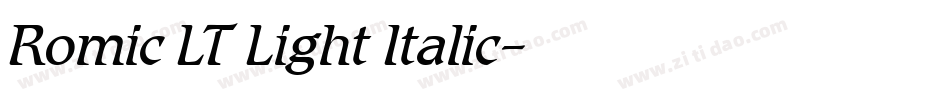 Romic LT Light Italic字体转换